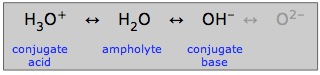 water as an ampholyte