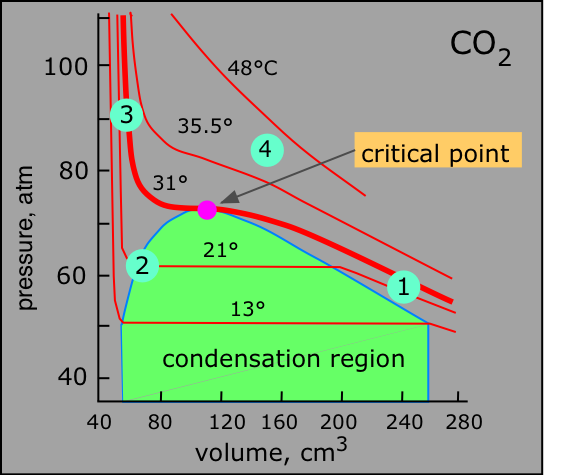 Critical behavior of carbon dioxide gas