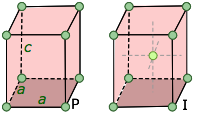 tetragonal Bravais lattices